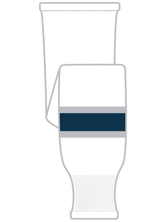 K1 Sportswear Edmonton Oilers White Knit Ice Hockey Socks