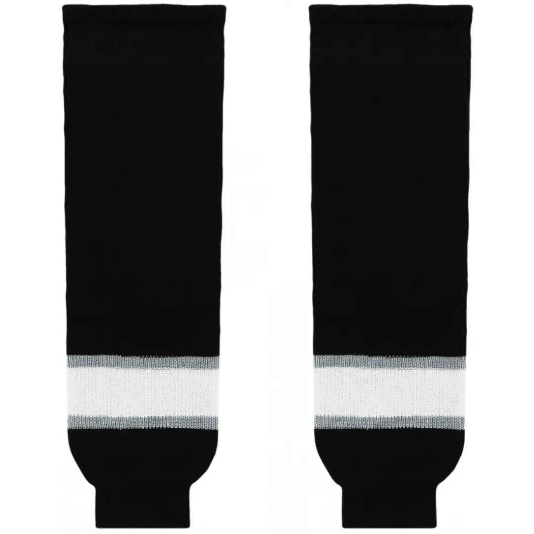 K1 Sportswear Los Angeles Kings S714 Black Knit Ice Hockey Socks