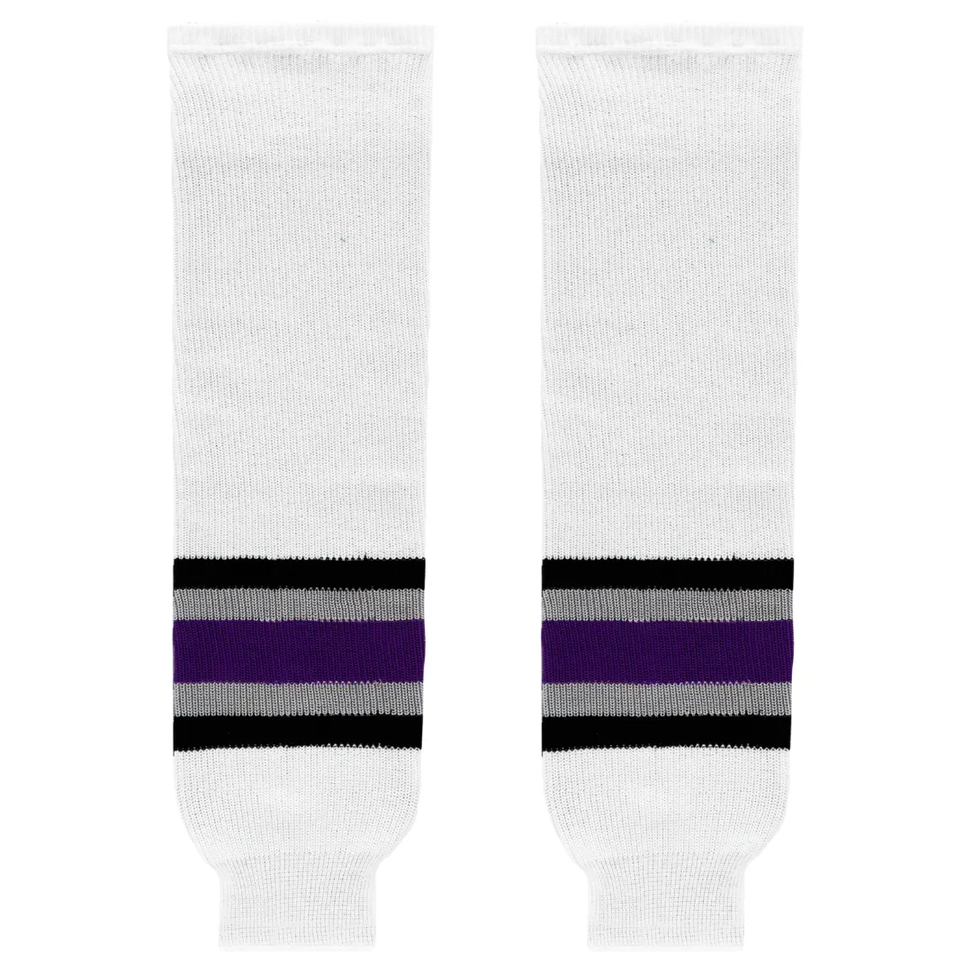 K1 Sportswear Los Angeles Kings S747 White Knit Ice Hockey Socks
