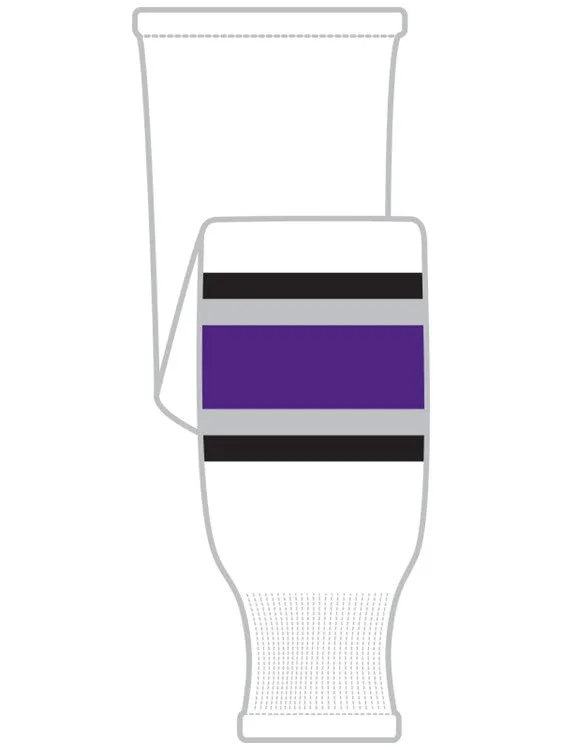 K1 Sportswear Los Angeles Kings S747 White Knit Ice Hockey Socks