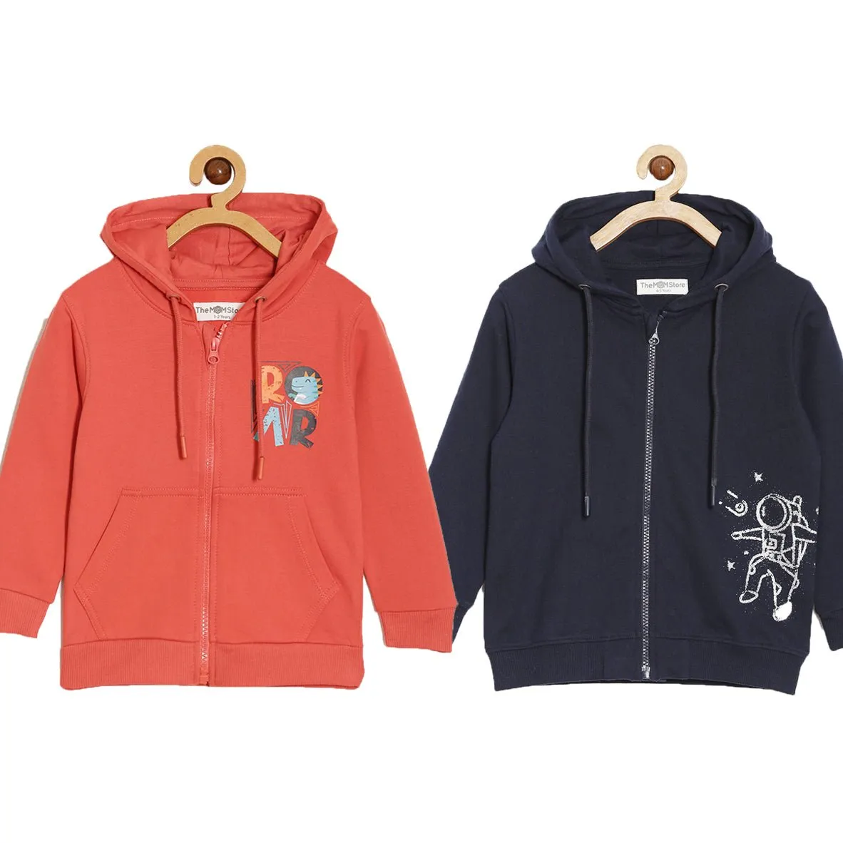 Kids Zipper Jacket of 2- Astro Dude & Hear The Dino ROAR