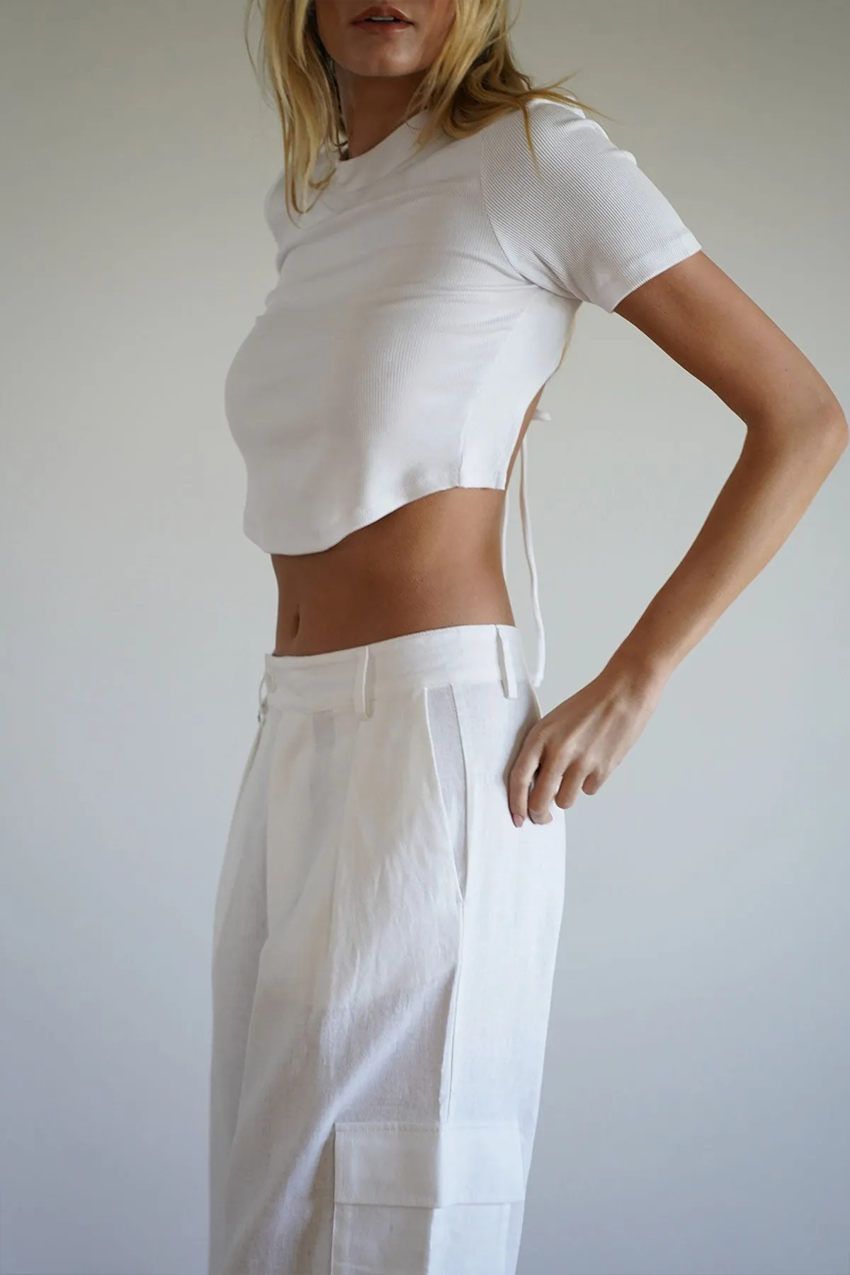 Klara Rib Tee - White