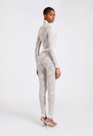 Laced Legging Pants - Ecru