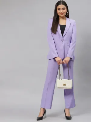 Lavender Pants Suit for Women, Office Pant Suit Set for Women