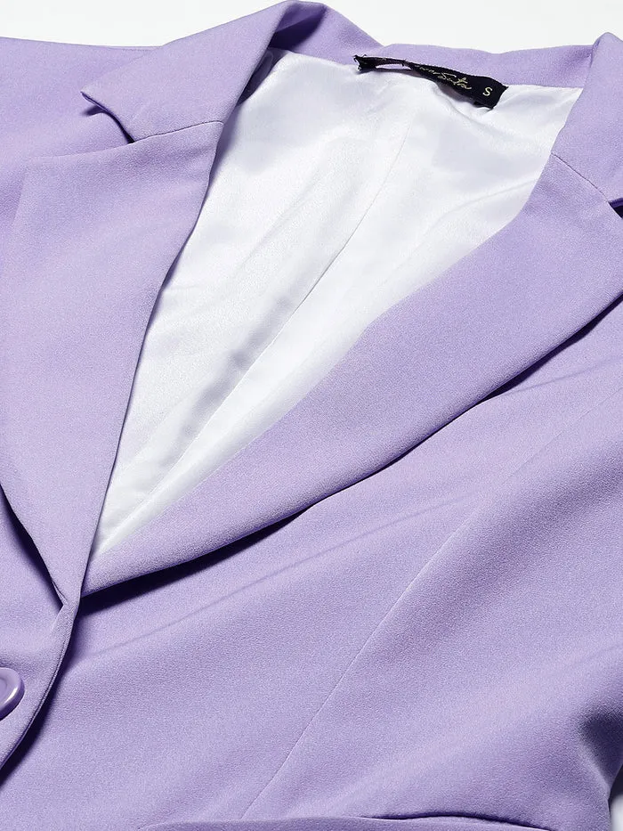 Lavender Pants Suit for Women, Office Pant Suit Set for Women
