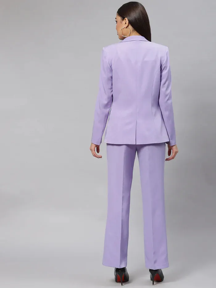 Lavender Pants Suit for Women, Office Pant Suit Set for Women