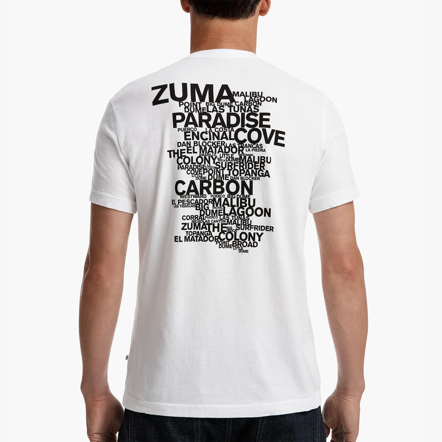 Malibu Beach Graphic Tee - White