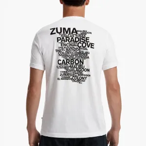 Malibu Beach Graphic Tee - White