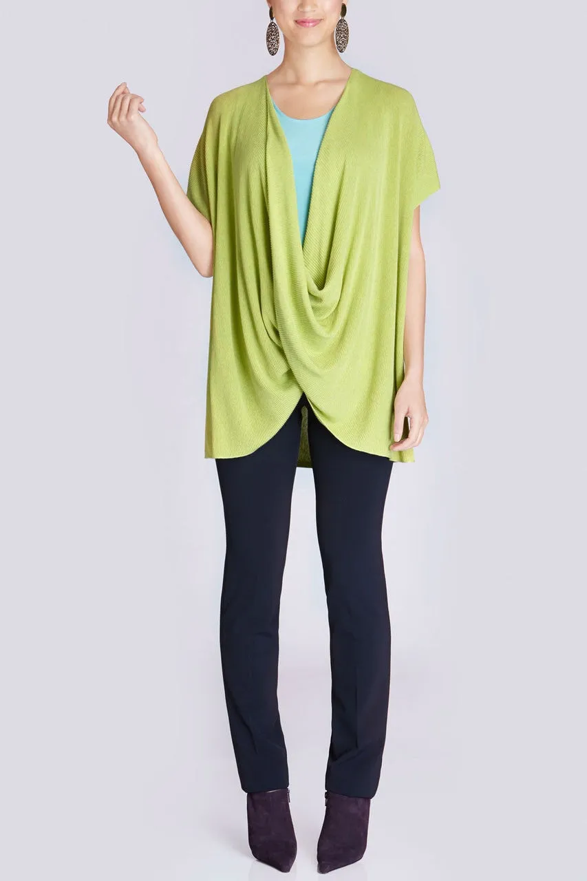Melange Knitwear Topper - Key Lime