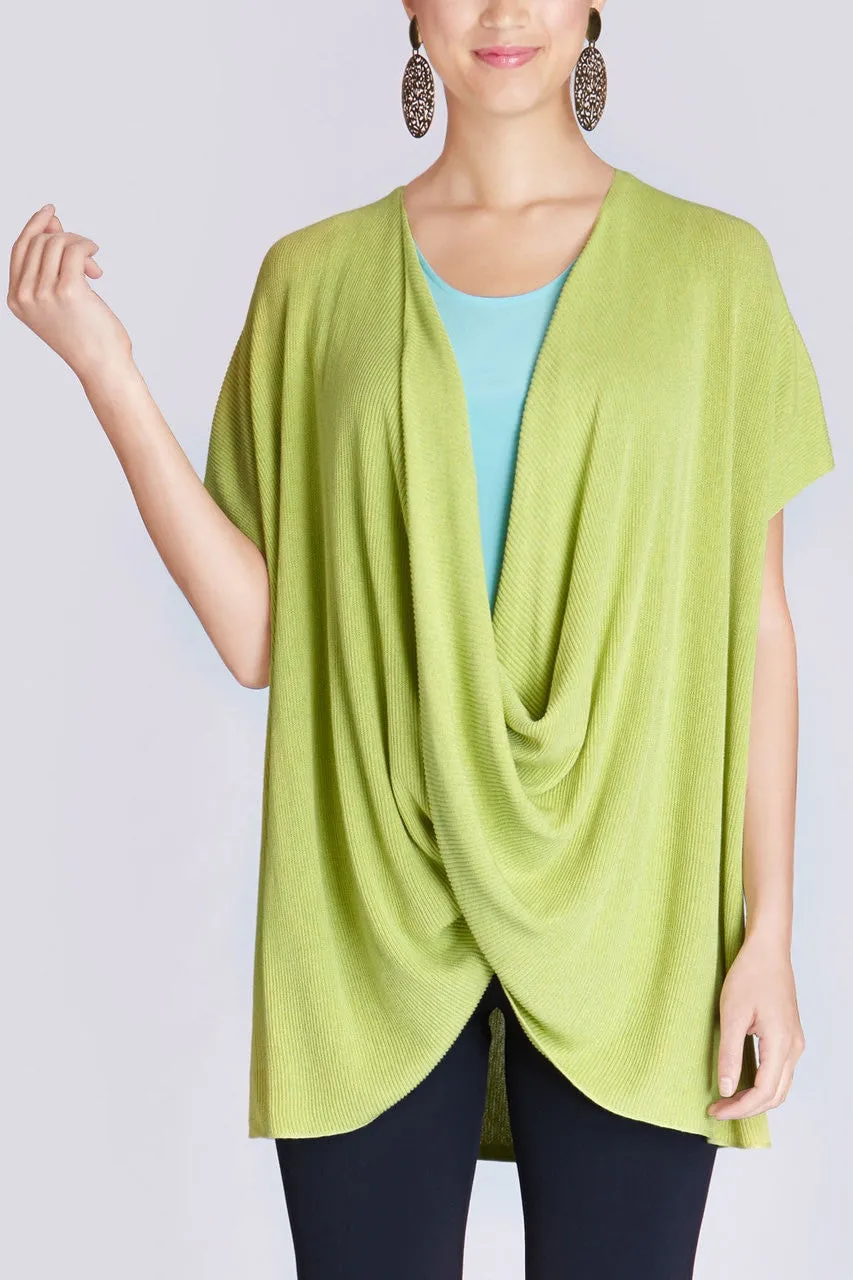 Melange Knitwear Topper - Key Lime