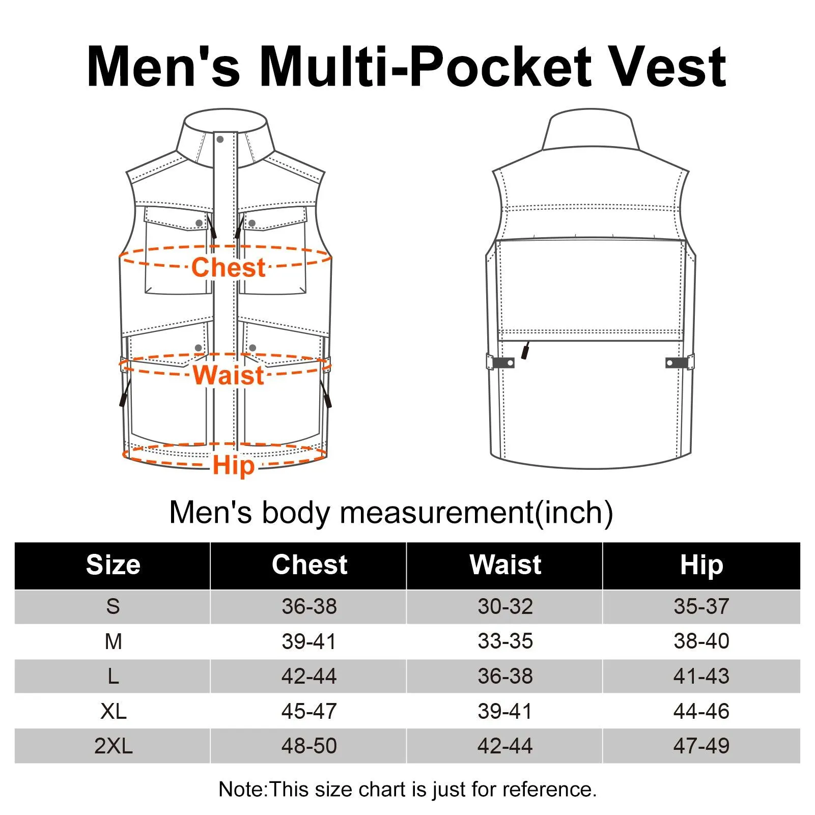 Men's 1.59 lbs Travel Gilet Vest Outerwear with 11 Multi-Pockets for Fishing Summer Outdoor