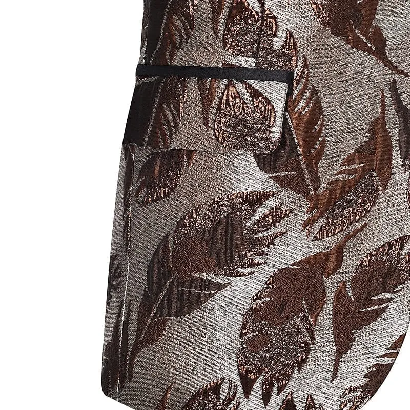 Men's 2 Piece Floral patterned Tuxedo Suit Shawl Lapel (Blazer Pants)