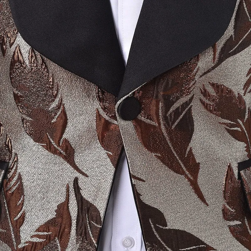 Men's 2 Piece Floral patterned Tuxedo Suit Shawl Lapel (Blazer Pants)