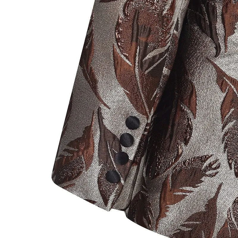Men's 2 Piece Floral patterned Tuxedo Suit Shawl Lapel (Blazer Pants)