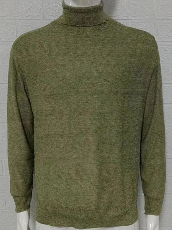 Men's new turtleneck sweater slim fit pullover bottoming sweater