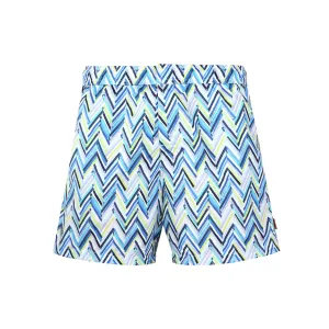 Missoni Chevron Swim Short in Blue Green