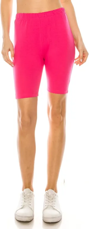 RENESEILLE Women's Active Biker Shorts  High Waist 7 Inseam Athletic Workout Gym Sports Yoga Running Bike Pants