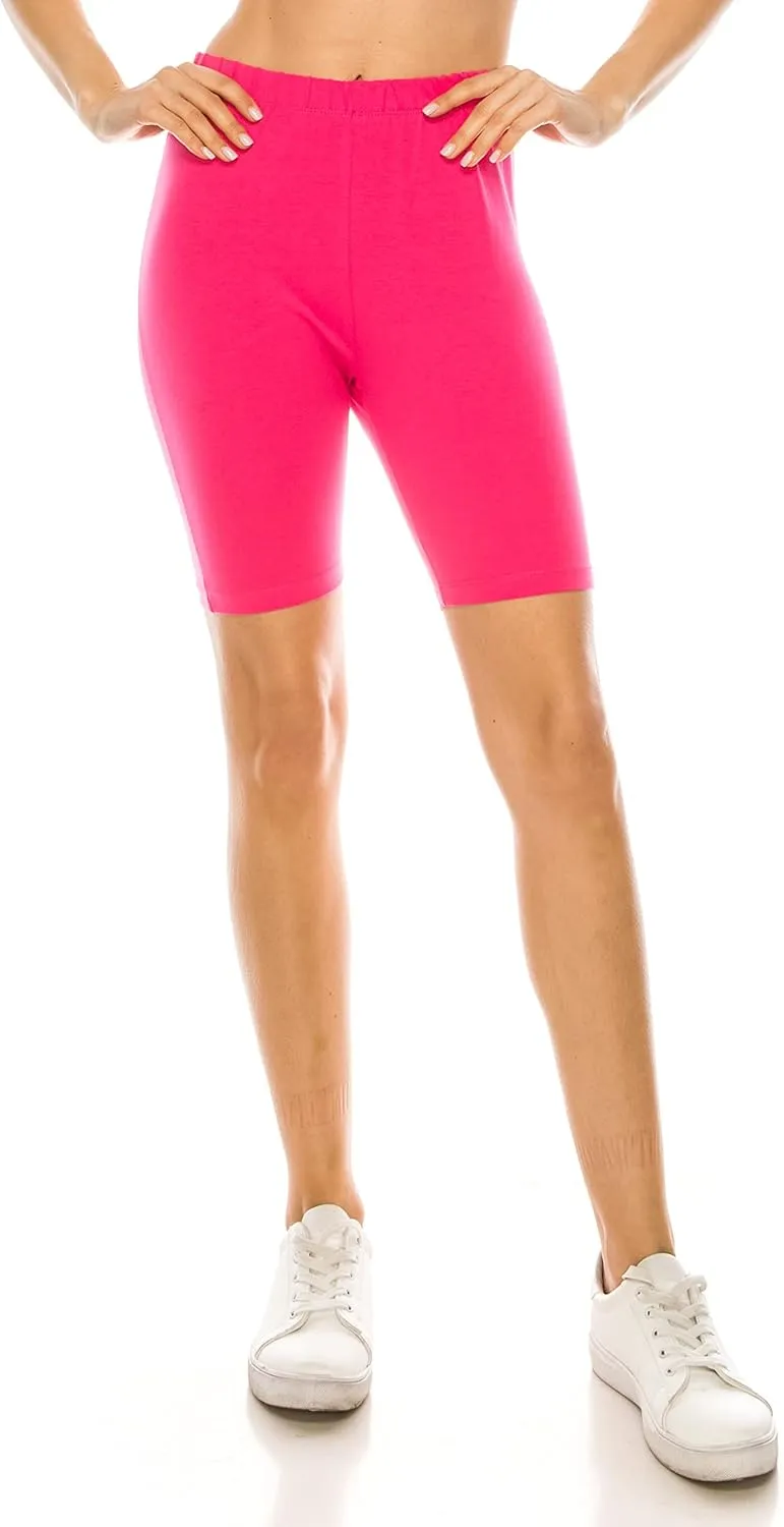 RENESEILLE Women's Active Biker Shorts  High Waist 7 Inseam Athletic Workout Gym Sports Yoga Running Bike Pants