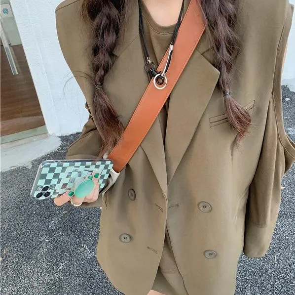 Retro Casual Suit Vest   Shoulderless Loose Shirt