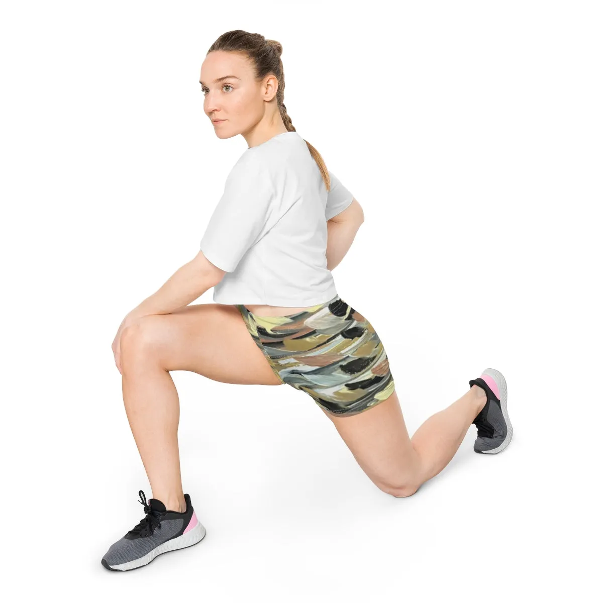 Rose Gold Brushstrokes  Women's Shorts