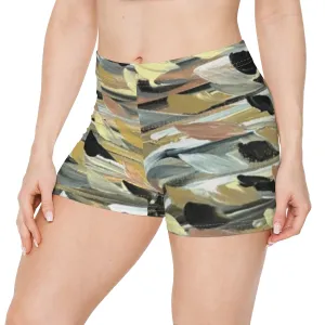 Rose Gold Brushstrokes  Women's Shorts
