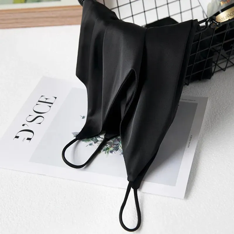 Sexy Strap Crop Top Women Halter V Neck Basic White Black Cami Sleeveless Satin Tube Tank Tops Women'S Summer Y2K Camisole