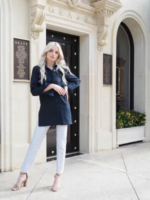 Slim Cut Tweed Stretch Pant