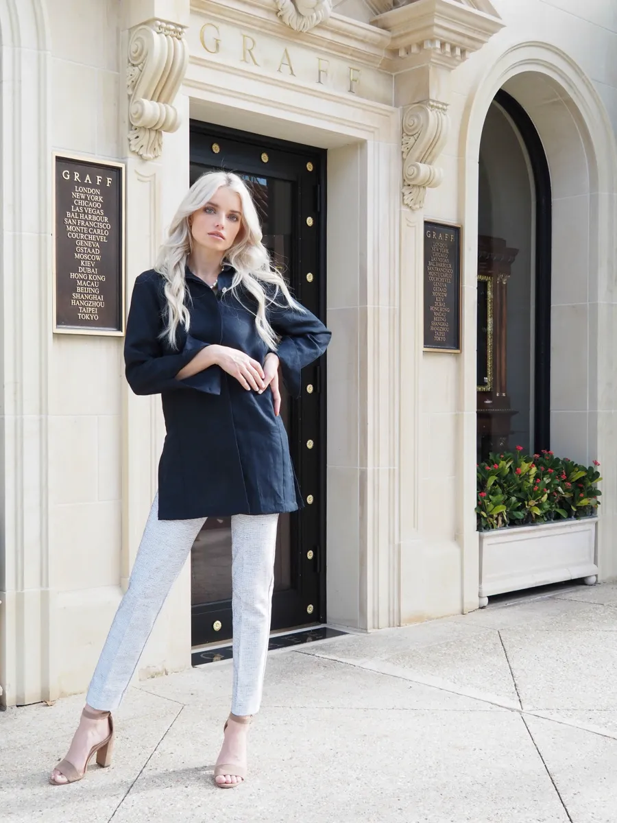 Slim Cut Tweed Stretch Pant
