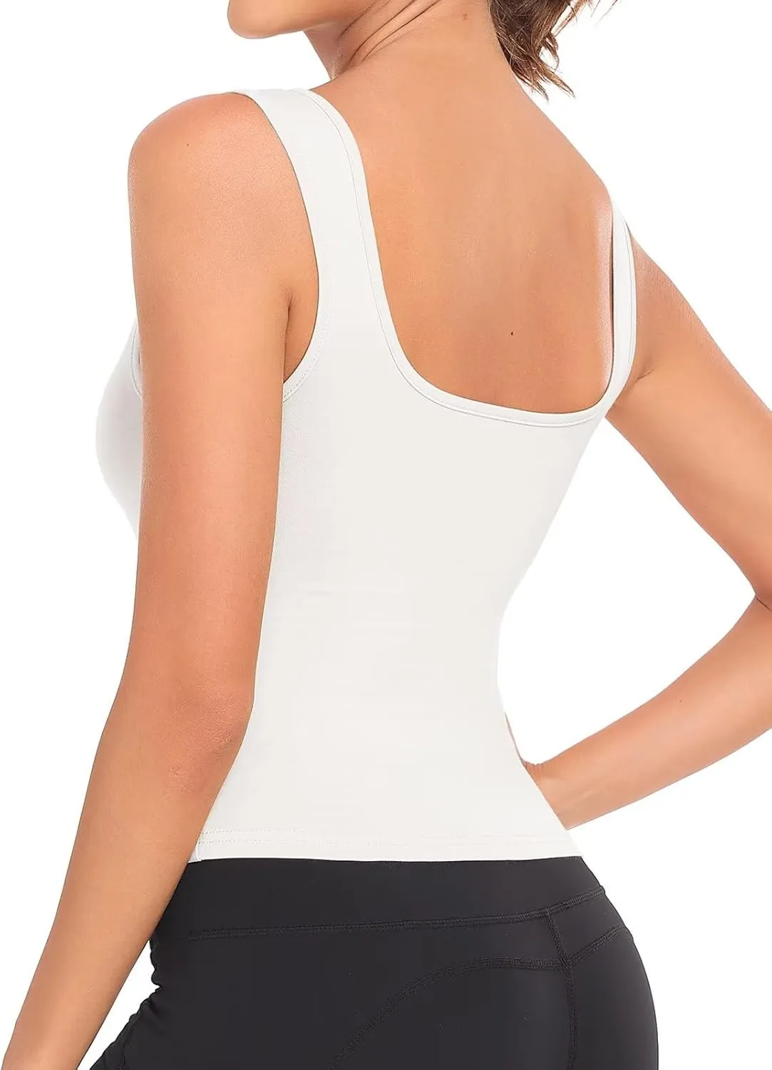 Sports Crop Tank Tops for Women Cropped Workout Tops Racerback Running Yoga Tanks Cotton Sleeveless Gym Shirts 3 Pack