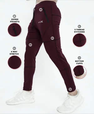 Sports Fitted Bottoms- Burgundy- Sale