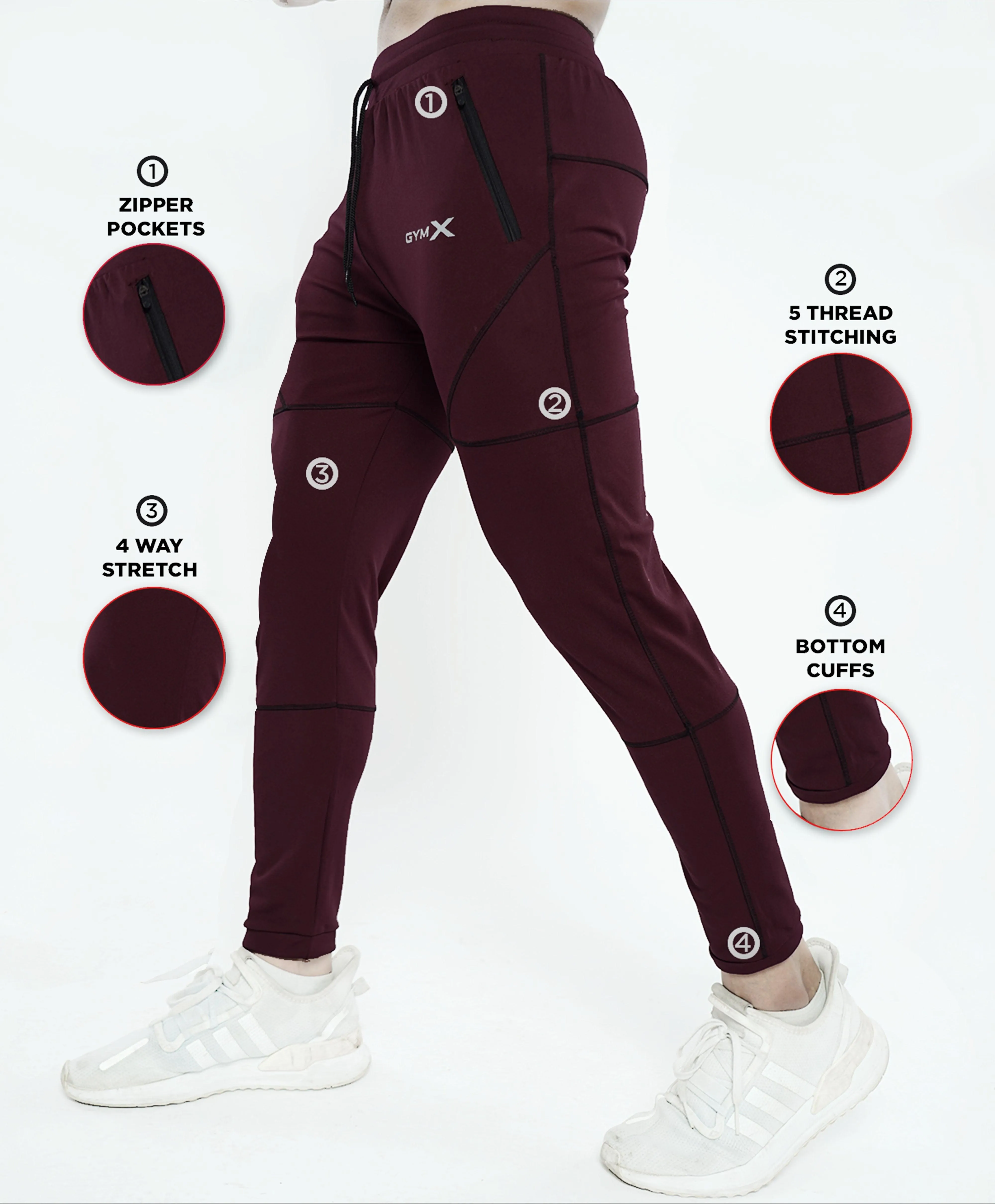 Sports Fitted Bottoms- Burgundy- Sale