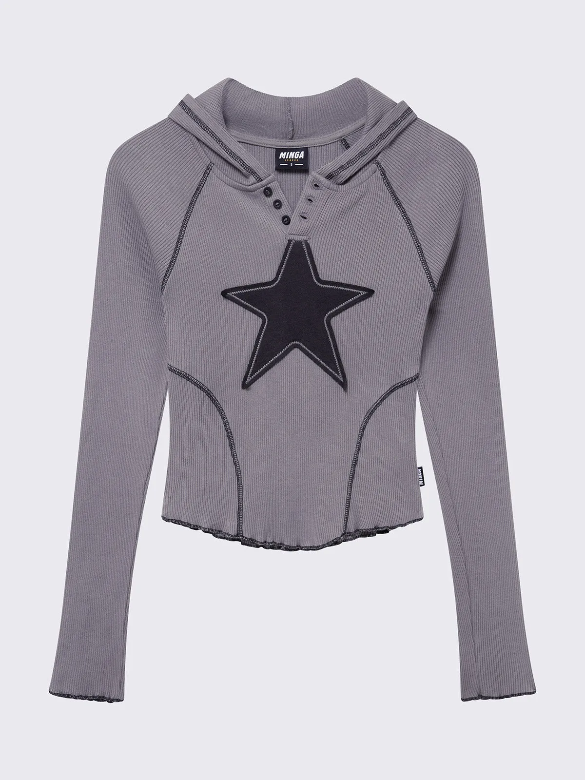 Stella Grey Hooded Top