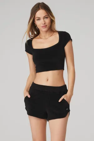 Terry Beachside Short Sleeve - Black