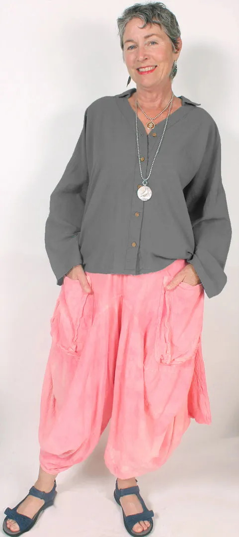 Tienda ho Linen  Top l/slv Boho Resort Wear Hippie Chic Plus Sml-2x