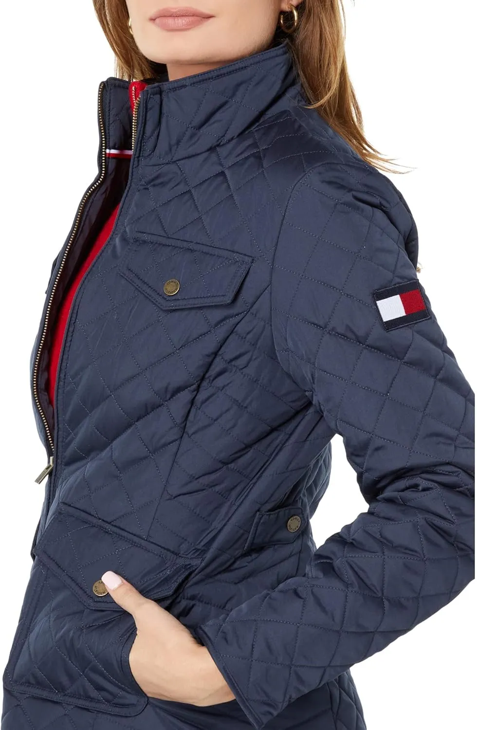 Tommy Hilfiger Plus Quilted Fall Fashion, Lightweight Jacket Women
