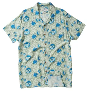 Vintage Hawaiian Camp Collar Shirt - Batik Print